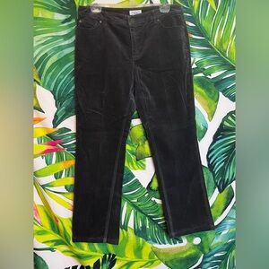 Charter Club 8 Dark Grey Corduroy Cropped Preppy Fall Winter Straight Pants